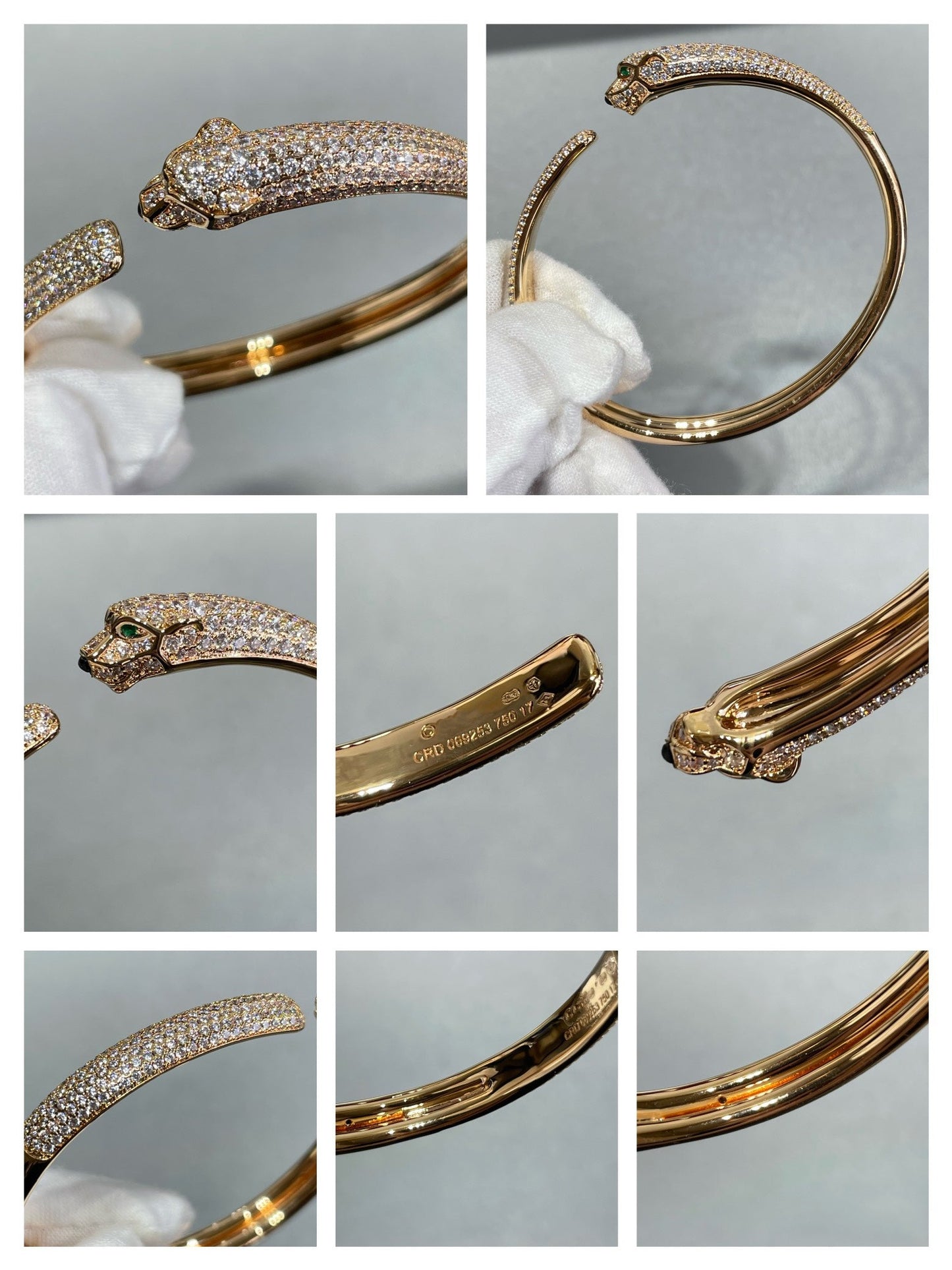 [Kincade Jewelrys]PANTHERE FULL DIAMOND OPEN BRACELET