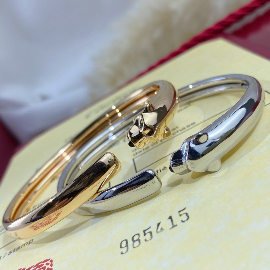 [Kincade Jewelrys] Bracelet ouvert en argent Panthère