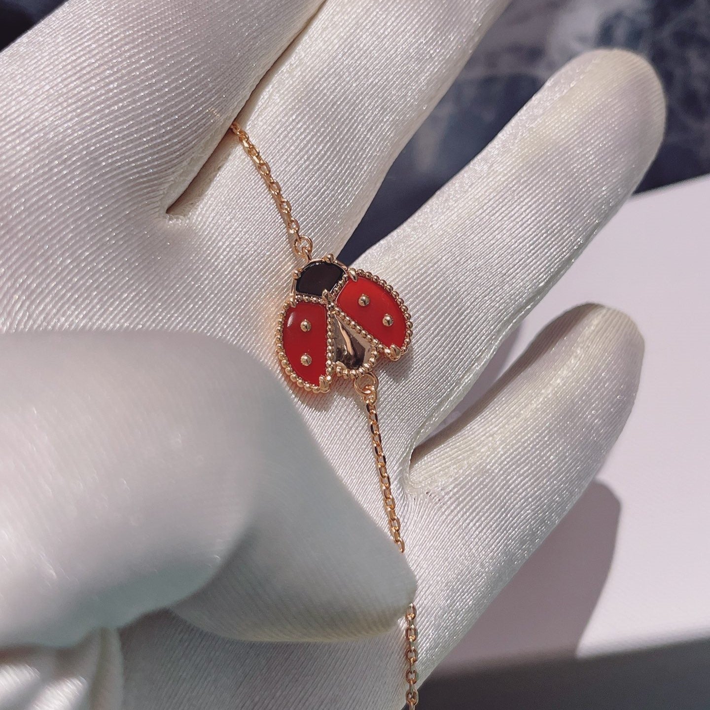 [Kincade Jewelrys] BRACELET EN OR ROSE À 1 MOTIF LUCKY SPRING