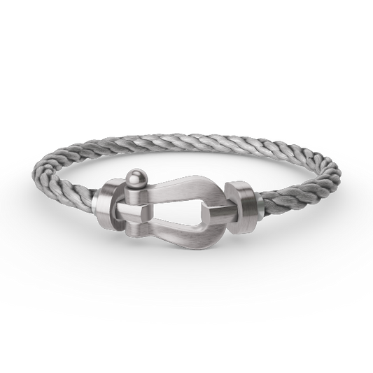 [Kincade Jewelrys]Pulsera de herradura grande Force sin diamantes, color plata