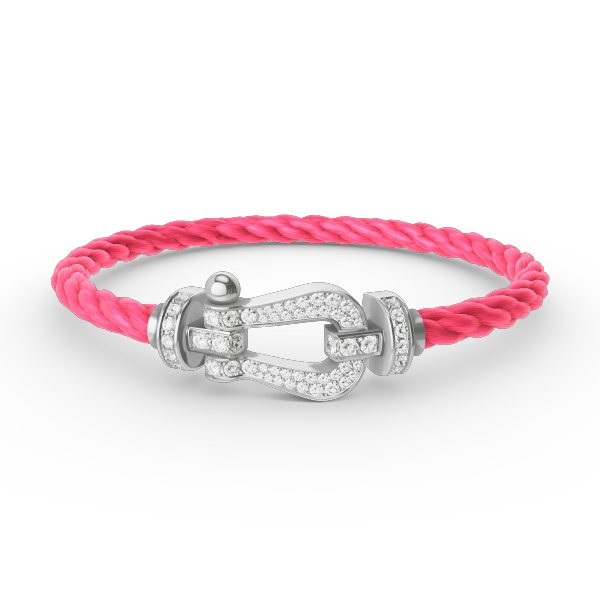 [Kincade Jewelrys]FORCE LARGE HORSESHOE FULL DIAMOND BRACELET SILVER