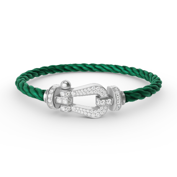 [Kincade Jewelrys]FORCE LARGE HORSESHOE FULL DIAMOND BRACELET SILVER