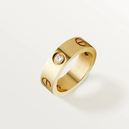 [Kincade Jewelrys] BAGUE D'AMOUR 5,5 MM 3 DIAMANTS OR ROSE