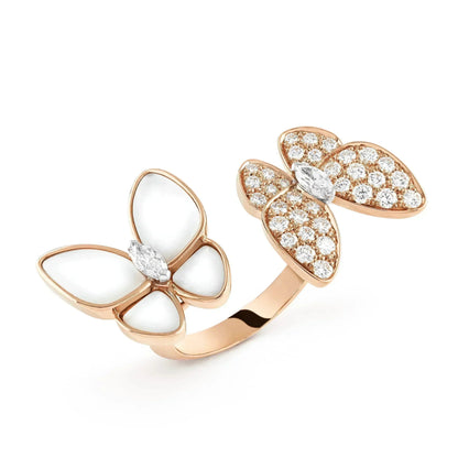 [Kincade Jewelrys] BAGUE PAPILLON DOUBLE DIAMANT