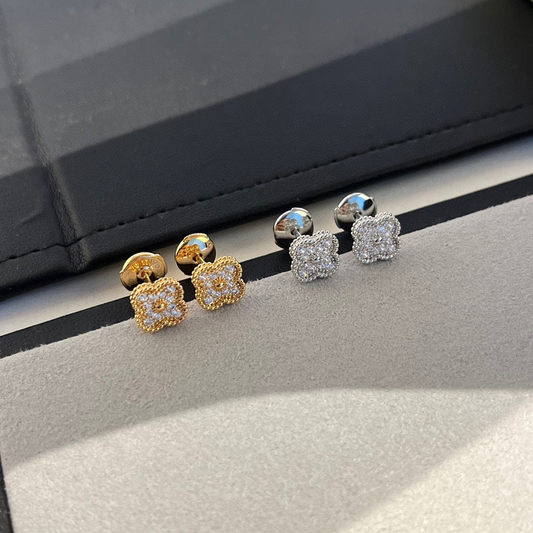 [Kincade Jewelrys]Boucles d'oreilles Clover Mini Diamants