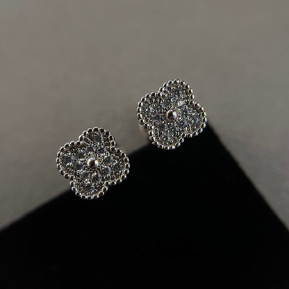 [Kincade Jewelrys]Boucles d'oreilles Clover Mini Diamants