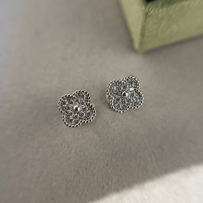 [Kincade Jewelrys]Boucles d'oreilles Clover Mini Diamants