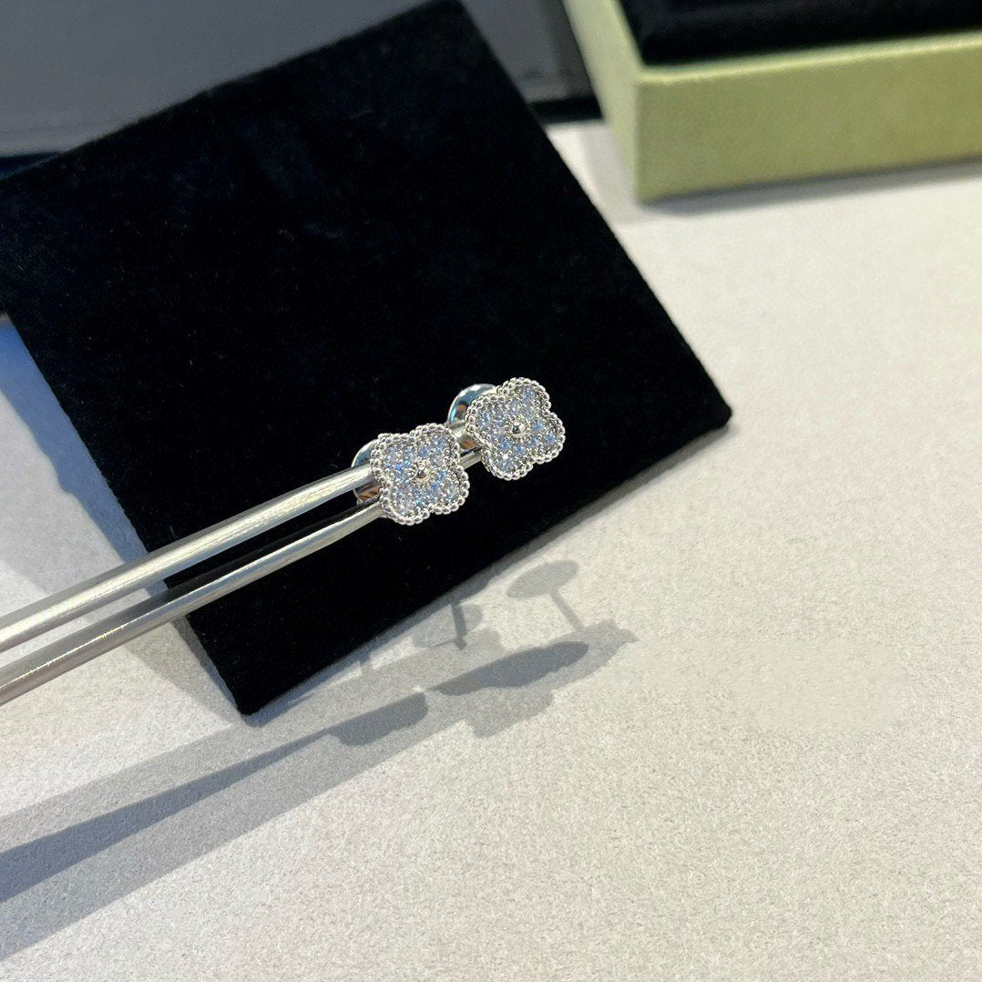 [Kincade Jewelrys]Boucles d'oreilles Clover Mini Diamants