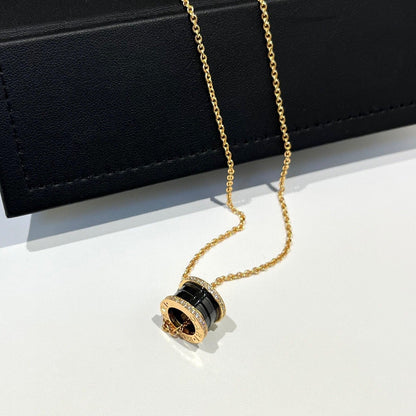 [Kincade Jewelrys] Collier en or rose et diamants en céramique noire ZERO 1