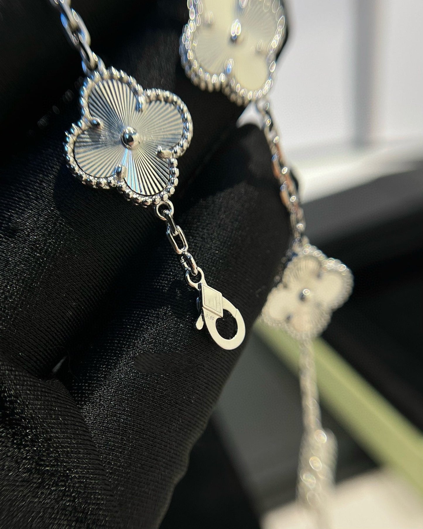[Kincade Jewelrys] BRACELET TRÈFLE ARGENT 5 MOTIFS 