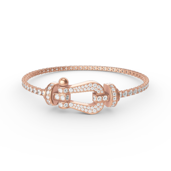 [Kincade Jewelrys]FORCE  LARGE HORSESHOE FULL DIAMOND TENNIS BRACELET